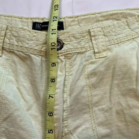 INC International Concepts Cargo Shorts Mens 32 Ripstop Relaxed Long‎ Yellow - Picture 10 of 11
